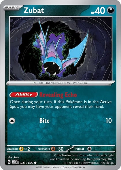 Zubat, SV: Scarlet & Violet 151 041/165