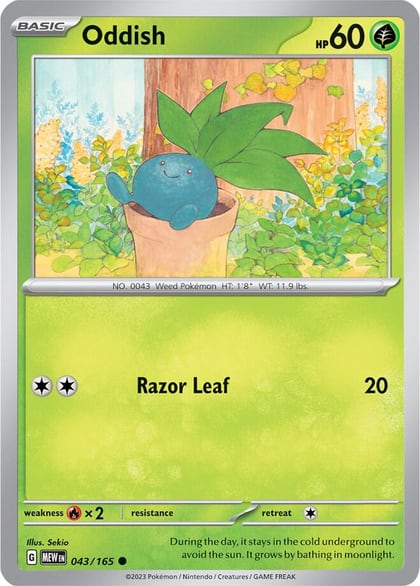 Oddish, SV: Scarlet & Violet 151 043/165