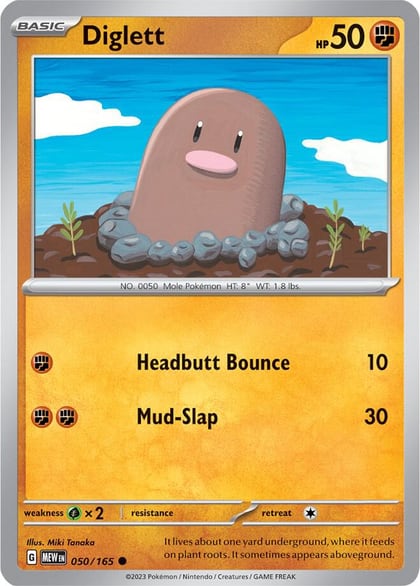 Diglett, SV: Scarlet & Violet 151 050/165