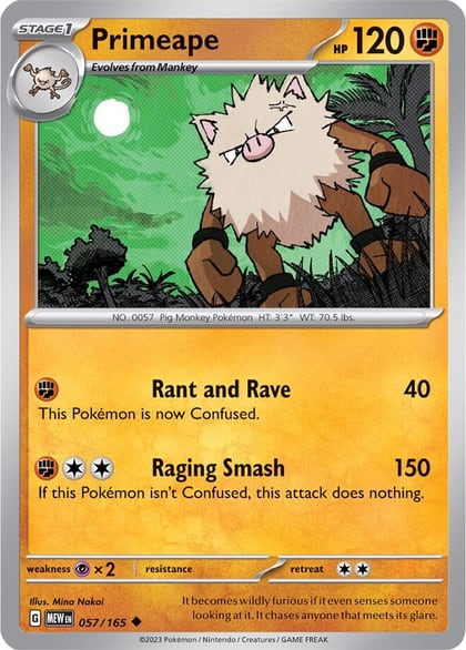 Primeape, SV: Scarlet & Violet 151 057/165