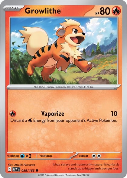 Growlithe, SV: Scarlet & Violet 151 058/165