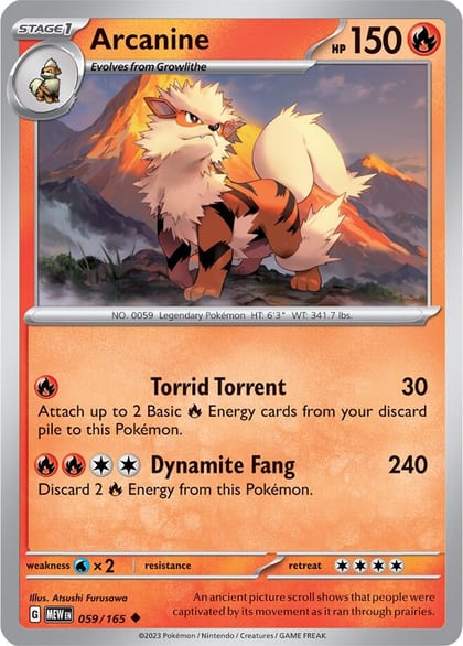 Arcanine, SV: Scarlet & Violet 151 059/165