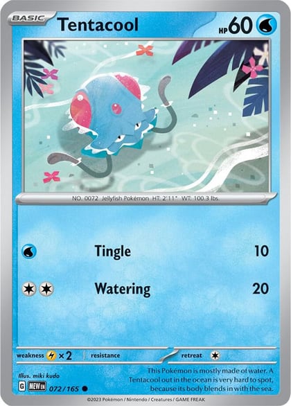 Tentacool, SV: Scarlet & Violet 151 072/165