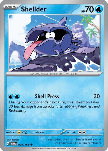 Shellder, SV: Scarlet & Violet 151 090/165