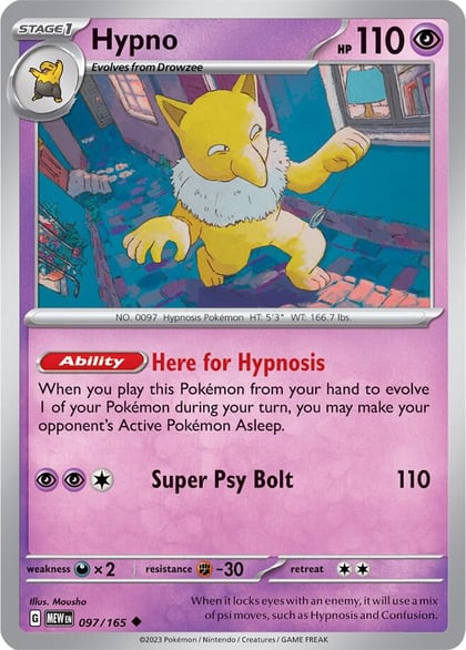 Hypno, SV: Scarlet & Violet 151 097/165