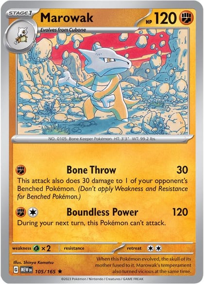 Marowak, SV: Scarlet & Violet 151 105/165