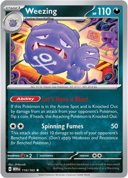 Weezing, SV: Scarlet & Violet 151 110/165
