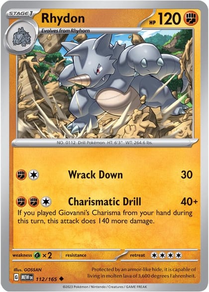 Rhydon, SV: Scarlet & Violet 151 112/165