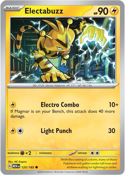 Electabuzz, SV: Scarlet & Violet 151 125/165