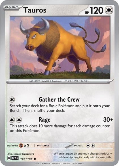 Tauros, SV: Scarlet & Violet 151 128/165