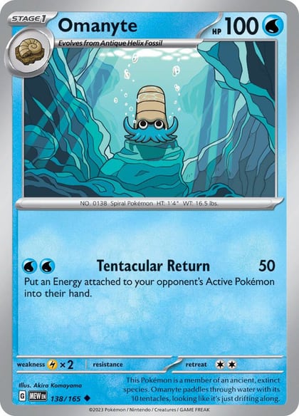Omanyte - 138/165, SV: Scarlet & Violet 151 138/165
