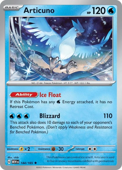Articuno, SV: Scarlet & Violet 151 144/165