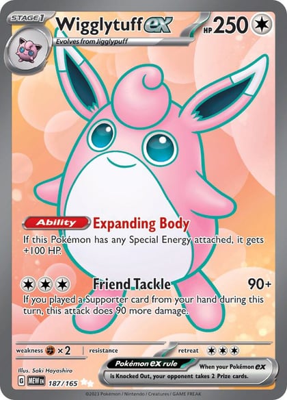 Wigglytuff ex - 187/165, SV: Scarlet & Violet 151 187/165