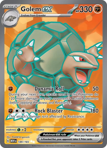 Golem ex - 189/165, SV: Scarlet & Violet 151 189/165