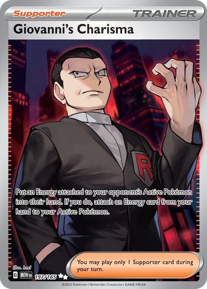 Giovanni's Charisma - 197/165, SV: Scarlet & Violet 151 197/165