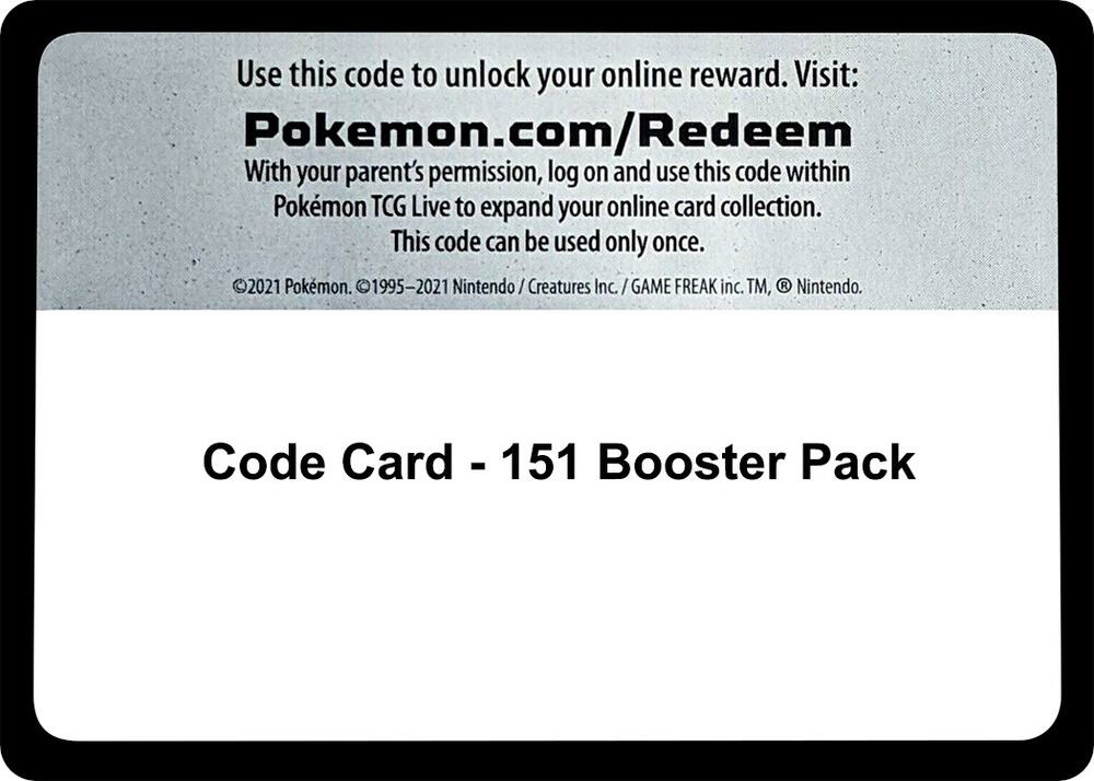Code Card - 151 Booster Pack, SV: Scarlet & Violet 151 P517267