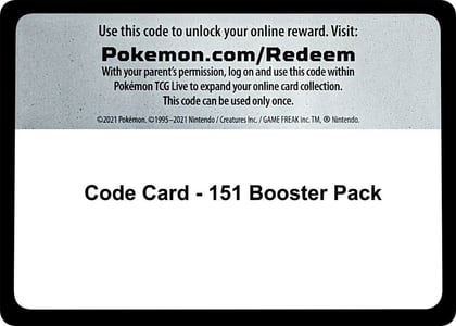 Code Card - 151 Booster Pack, SV: Scarlet & Violet 151 P517267