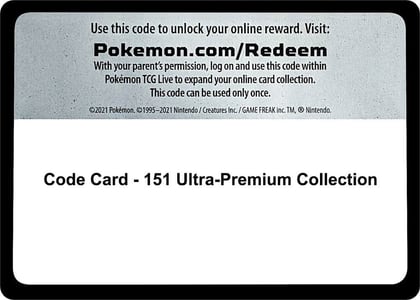 Code Card - 151 Ultra-Premium Collection, SV: Scarlet & Violet 151 P518464