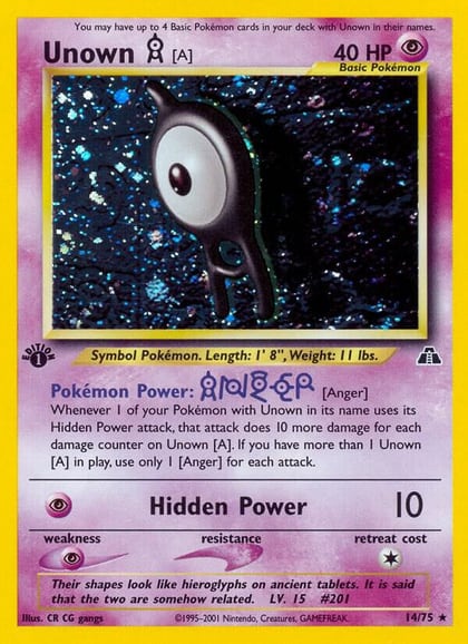 Unown [A] (14), Neo Discovery 14/75