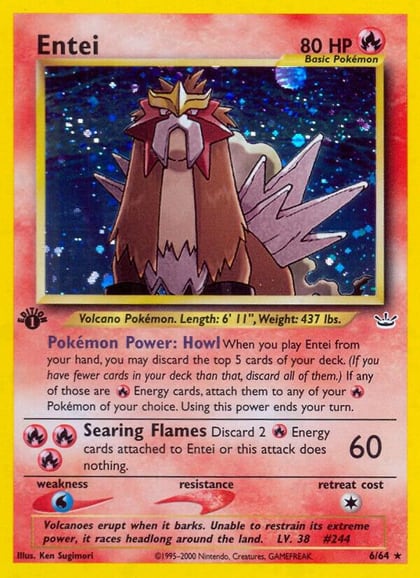 Entei (6), Neo Revelation 06/64