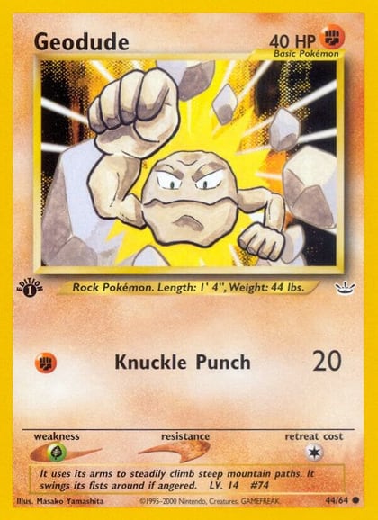 Geodude, Neo Revelation 44/64