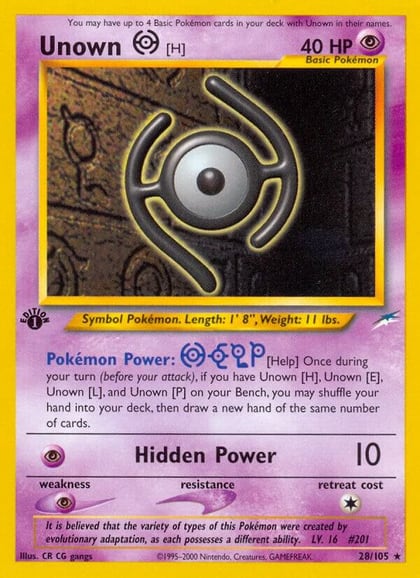 Unown [H], Neo Destiny 028/105