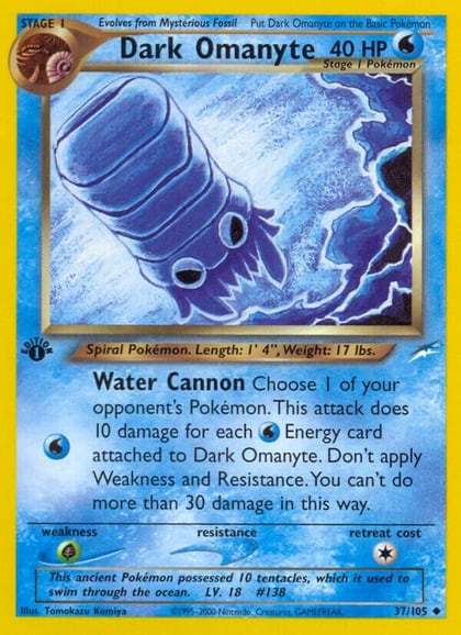 Dark Omanyte, Neo Destiny 037/105