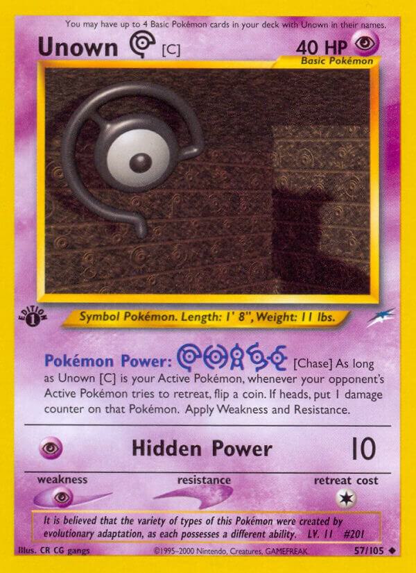 Unown [C], Neo Destiny 057/105