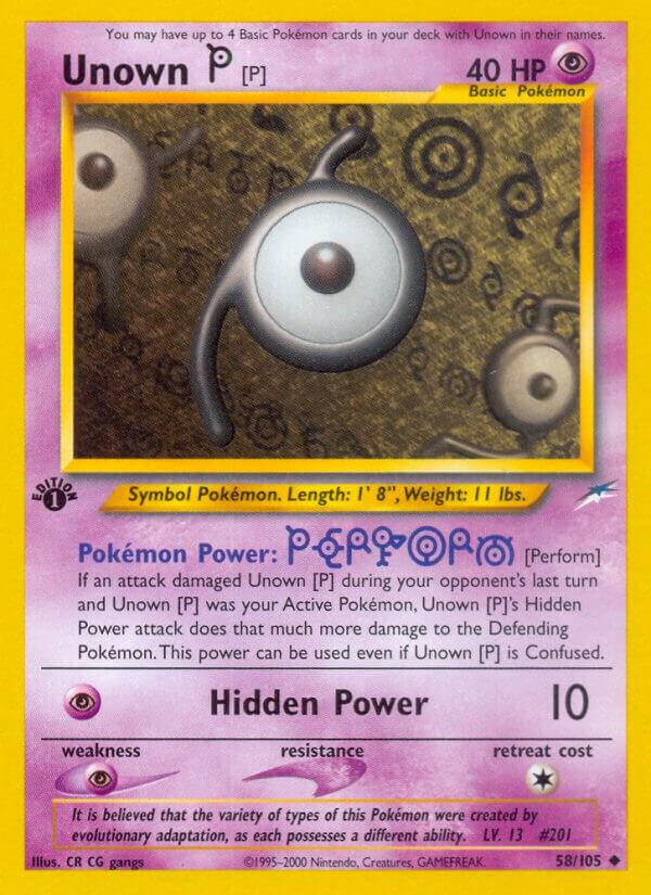 Unown [P], Neo Destiny 058/105