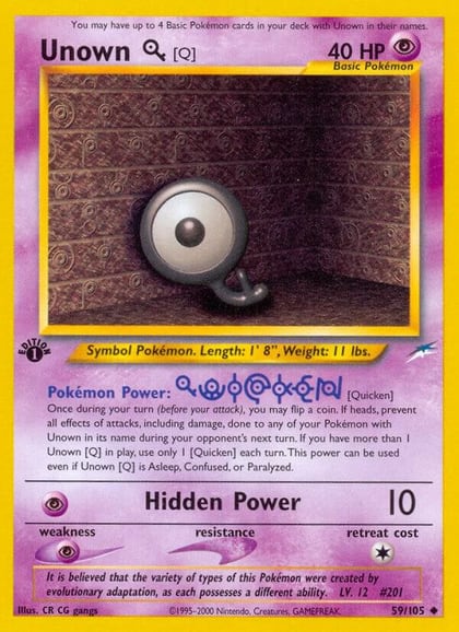 Unown [Q], Neo Destiny 059/105