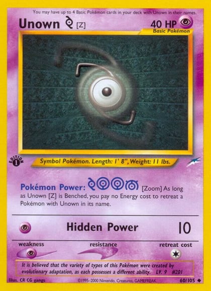 Unown [Z], Neo Destiny 060/105