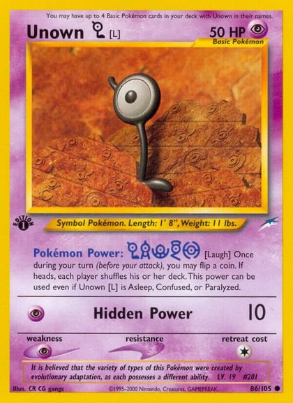 Unown [L], Neo Destiny 086/105