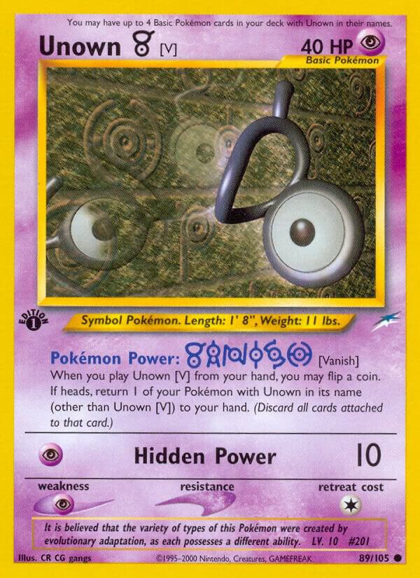 Unown [V], Neo Destiny 089/105