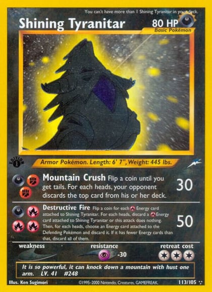 Shining Tyranitar, Neo Destiny 113/105