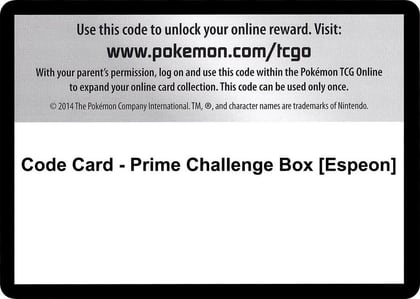 Code Card - Prime Challenge Box [Espeon], Noble Victories P280539