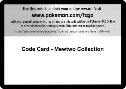 Code Card - Mewtwo Collection, Next Destinies P280548