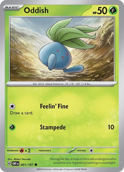 Oddish, SV03: Obsidian Flames 001/197
