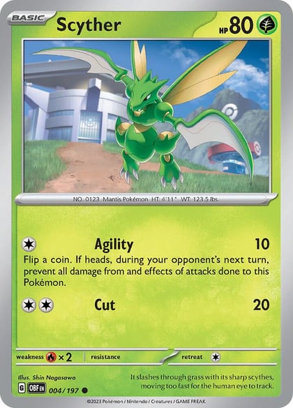 Scyther, SV03: Obsidian Flames 004/197