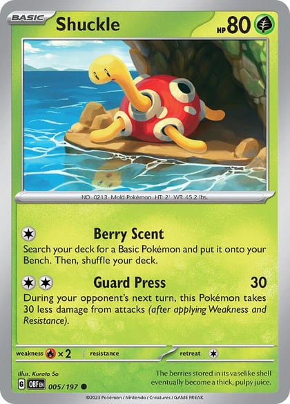 Shuckle, SV03: Obsidian Flames 005/197