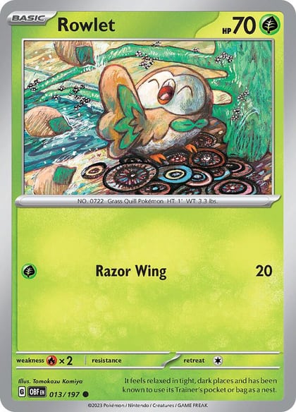 Rowlet, SV03: Obsidian Flames 013/197