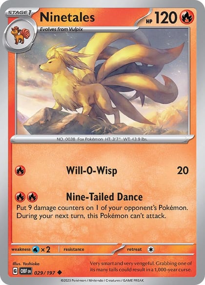Ninetales, SV03: Obsidian Flames 029/197