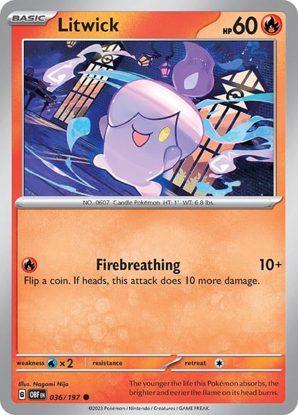 Litwick, SV03: Obsidian Flames 036/197