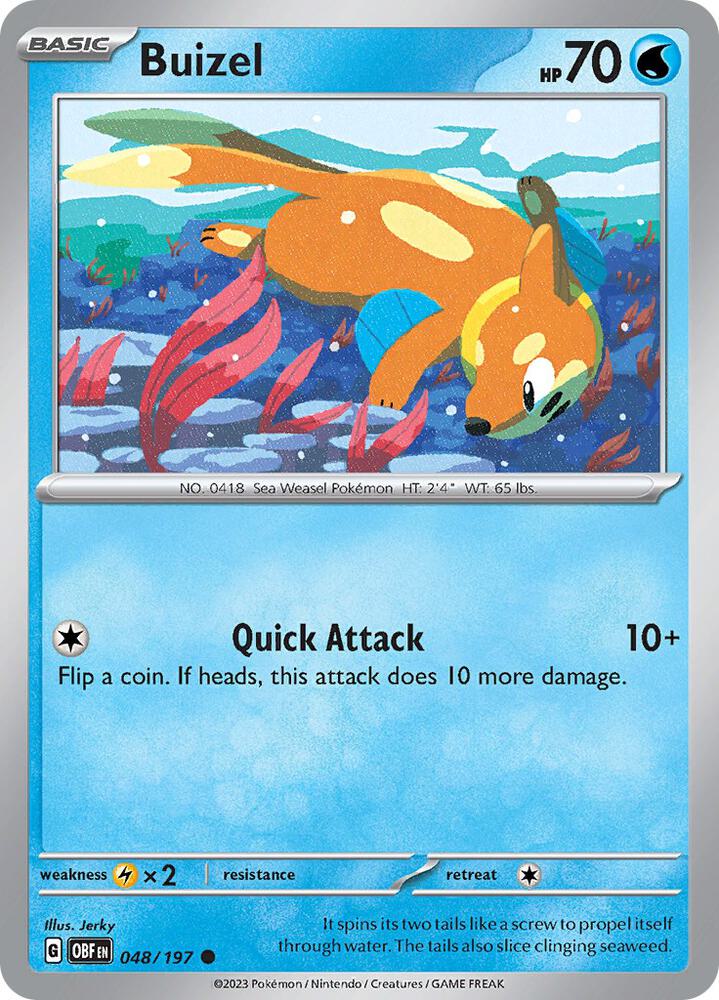 Buizel, SV03: Obsidian Flames 048/197