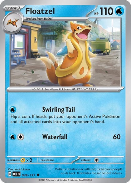 Floatzel, SV03: Obsidian Flames 049/197
