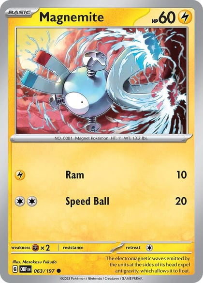 Magnemite, SV03: Obsidian Flames 063/197