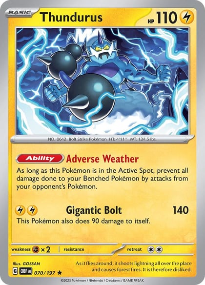 Thundurus, SV03: Obsidian Flames 070/197