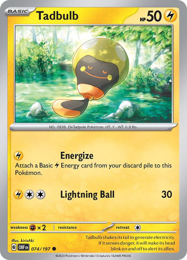 Tadbulb 074/197, SV03: Obsidian Flames 074/197