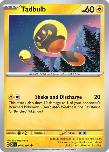 Tadbulb 076/197, SV03: Obsidian Flames 076/197