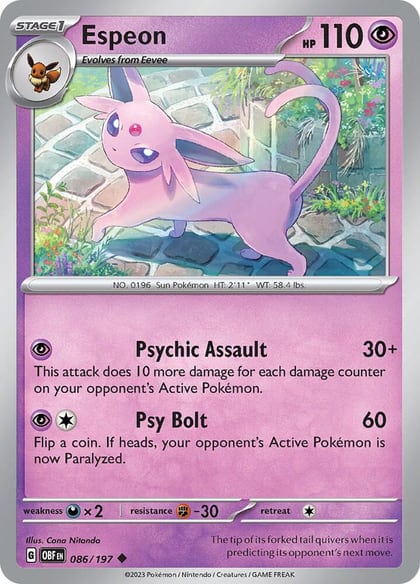 Espeon, SV03: Obsidian Flames 086/197