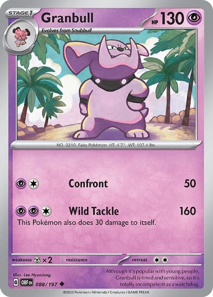 Granbull, SV03: Obsidian Flames 088/197